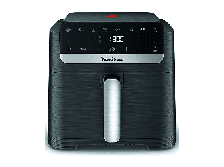 MOULINEX Easy Fry Mega Compact EZ8618 FRIGGITRICE AD ARIA, capacità 7,5 l, Max potenza 2020 W, 8 programmi, Nero