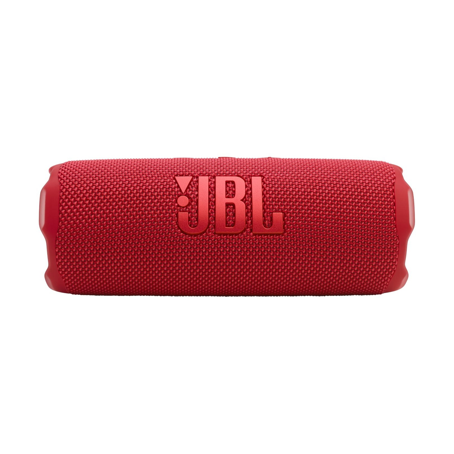 Un altoparlante JBL rosso con il logo JBL al centro.