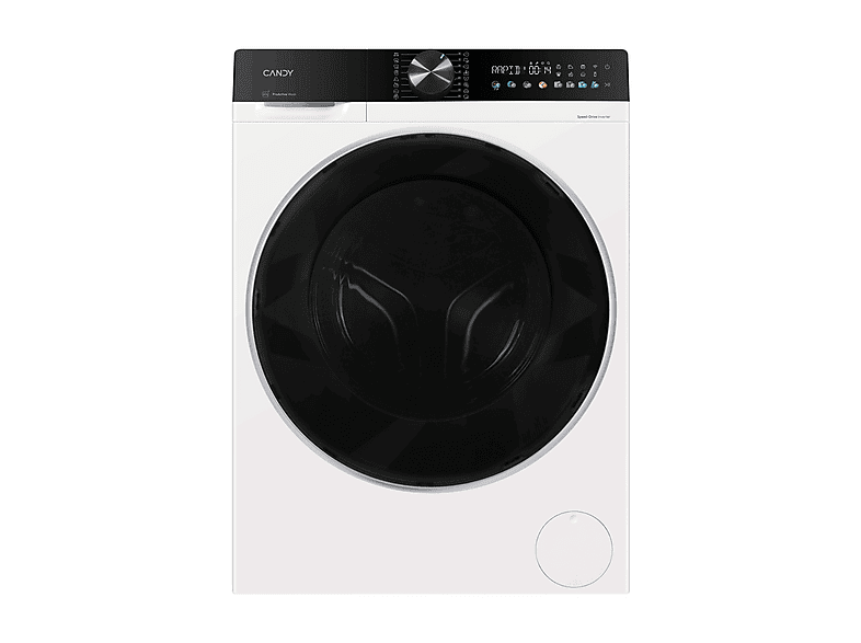 CANDY BP 411BL10UC-S LAVATRICE, Caricamento frontale, 11 kg, 16 programmi, Profondità 59,6 cm, Giri 1400 rpm, Bianco, Nero, livello rumorosità centrifuga 72 dB(A), Classe A