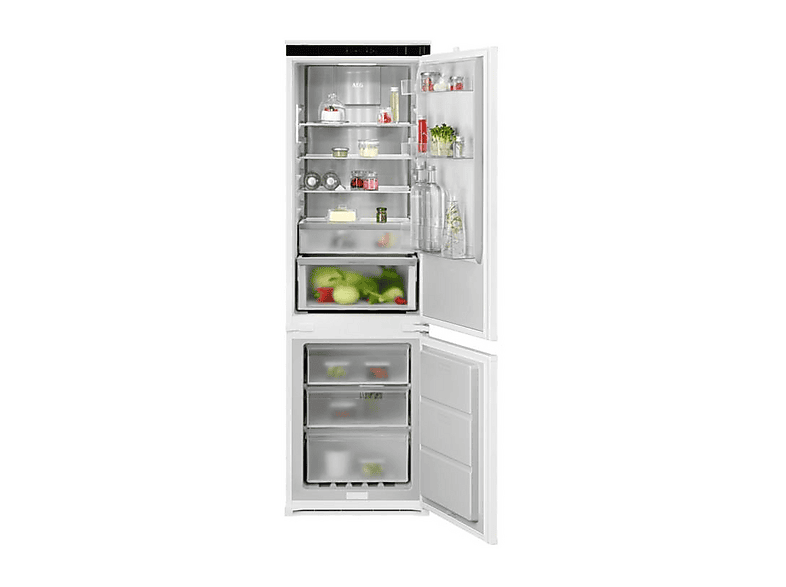 FRIGORIFERO DA INCASSO AEG TC8MS182DS, Capacità netta totale 248 l, Rumorosità: 34 dB(A), 4 ripiani, Dimensioni: L 54,6 cm A 177,2 P 54,9 cm, Bianco, Classe D