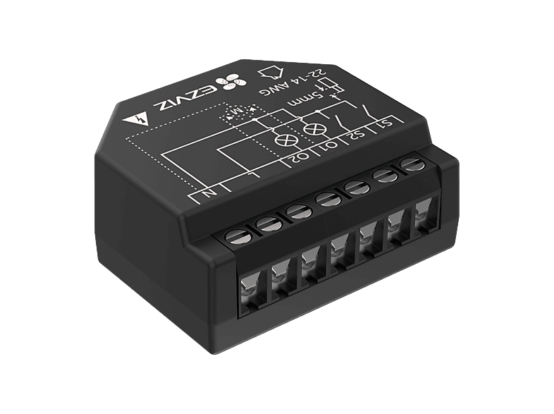 Relé WiFi - EZVIZ T36 WM, Control inalámbrico y por app EZVIZ, Monitor de potencia, Negro