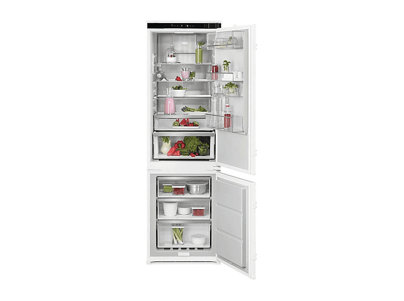FRIGORIFERO DA INCASSO AEG TSC8M181CS, Capacità netta totale 248 l, Rumorosità: 35 dB(A), 4 ripiani, Dimensioni: L 54 cm A 177,2 P 54,9 cm, White, Classe C