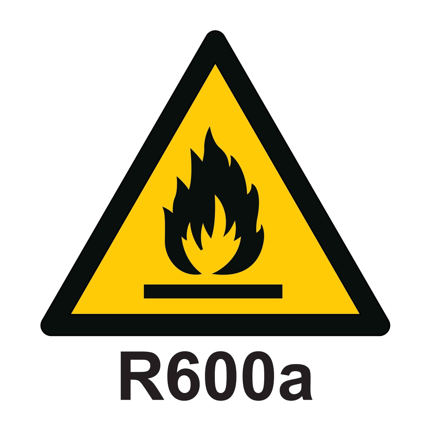 Cartello di avvertimento: Infiammabile, R600a