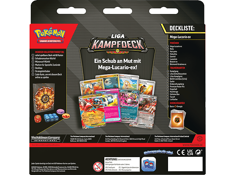 Pokémon Company International Pokémon-Sammelkartenspiel: Liga-Kampfdeck Mega-Lucario-ex (DE) Sammelkarten — Foto 3 von 5