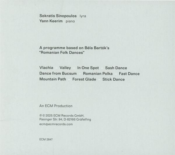 Text über Sokratis Sinopoulos, Béla Bartók's "Romanian Folk Dances" und ECM Records.