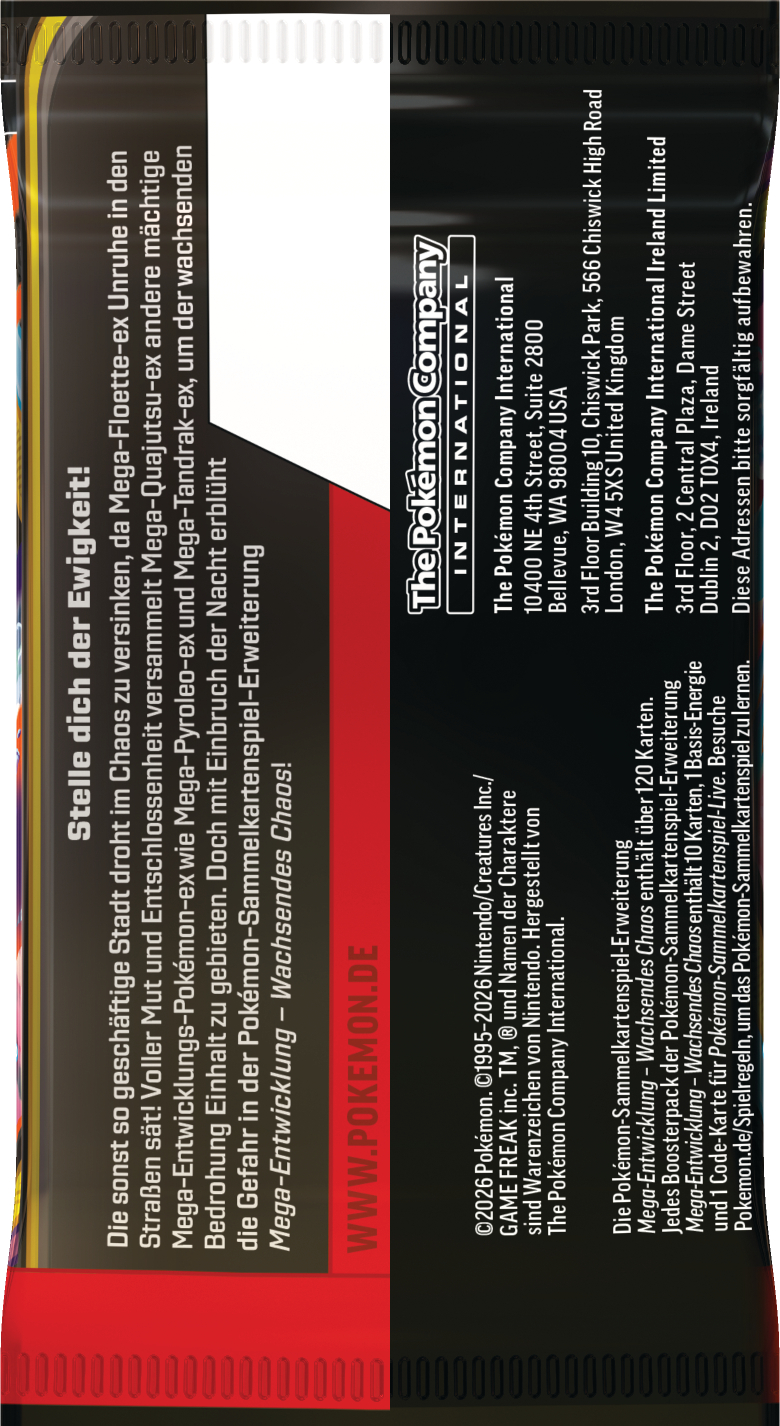 Rückseite einer Pokémon-Erweiterung mit Text und Logos.