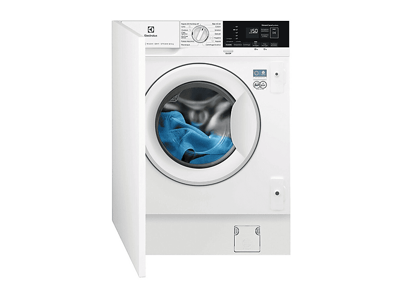 ELECTROLUX EW7W84BDBI LAVASCIUGA INCASSO, Caricamento frontale, 8 kg, 14 programmi, Profondità 54 cm, Giri 1600 rpm, Bianco, livello rumorosità centrifuga 70 dB(A), Classe B