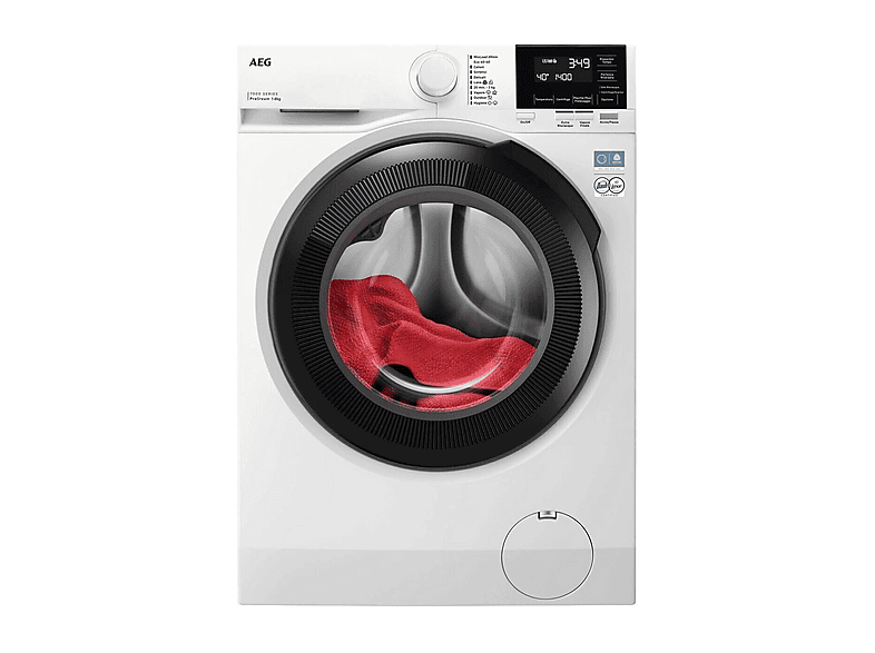 AEG LR7FG84B4 LAVATRICE, Caricamento frontale, 8 kg, 10 programmi, Profondità 57,2 cm, Giri 1400 rpm, Bianco, livello rumorosità centrifuga 74 dB(A), Classe A