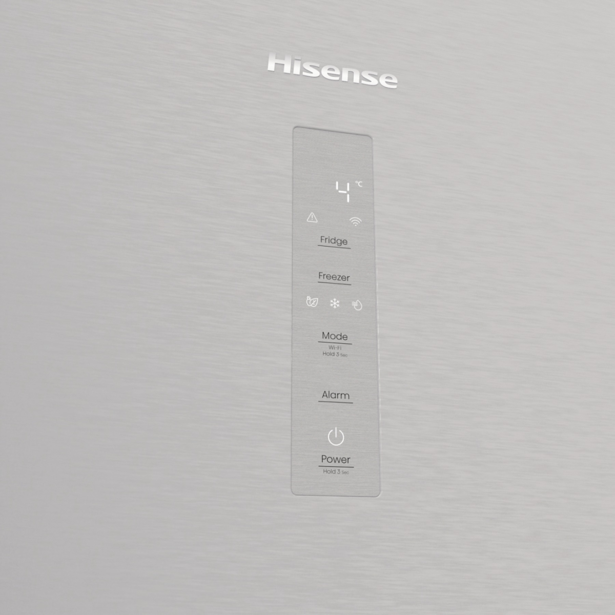Hisense-Kühler mit digitaler Anzeige für Temperatur und Modi.