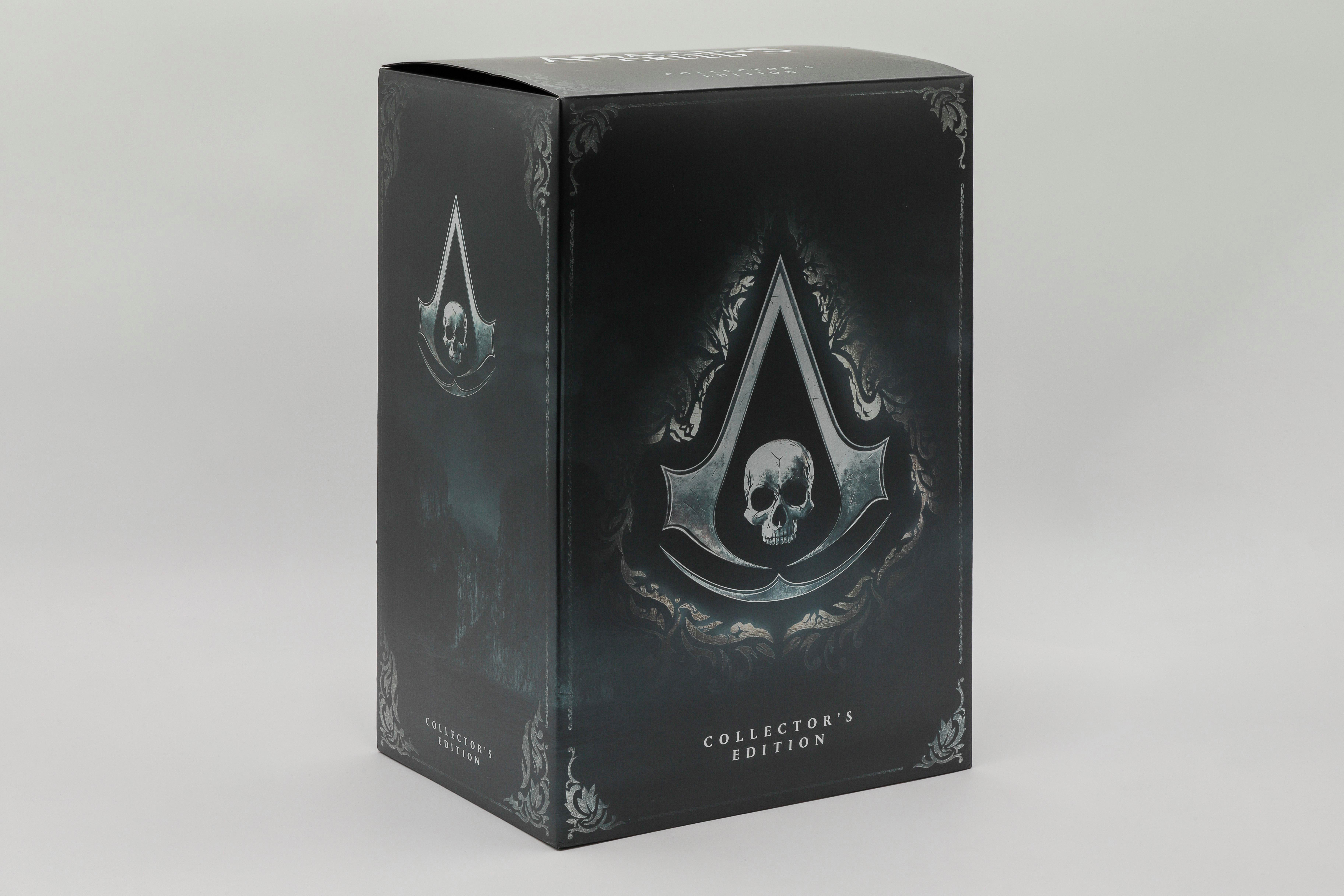 Dunkle Box mit Assassinen-Symbol und Totenkopf, Collector's Edition.