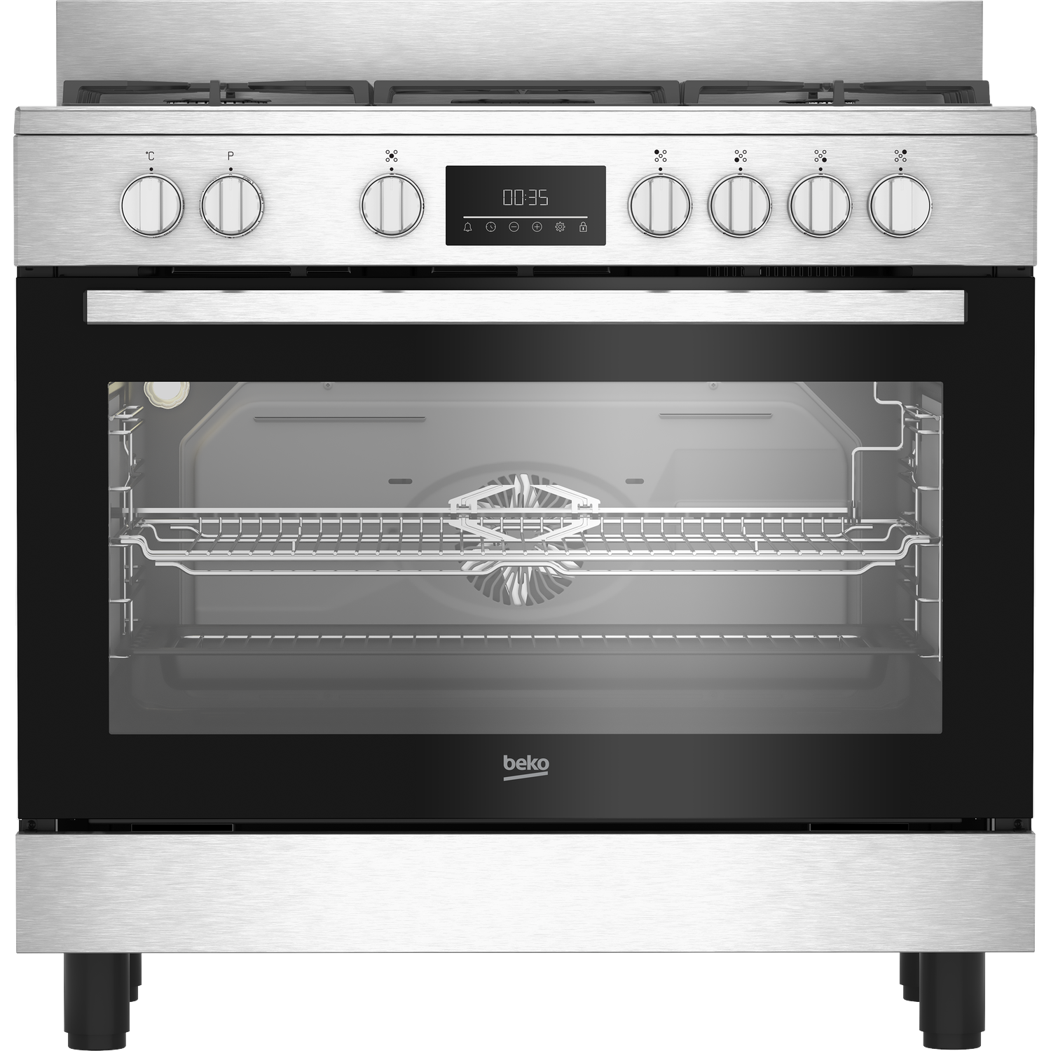 Beko Bgm 11227 Exn - Fornuis Gas Breedte 90 Cm