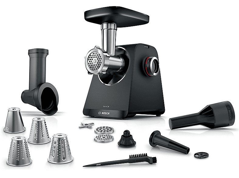 Bosch MFWS440B Serie 4, Fleischwolf, MultiPower, 1900 W, Schwarz