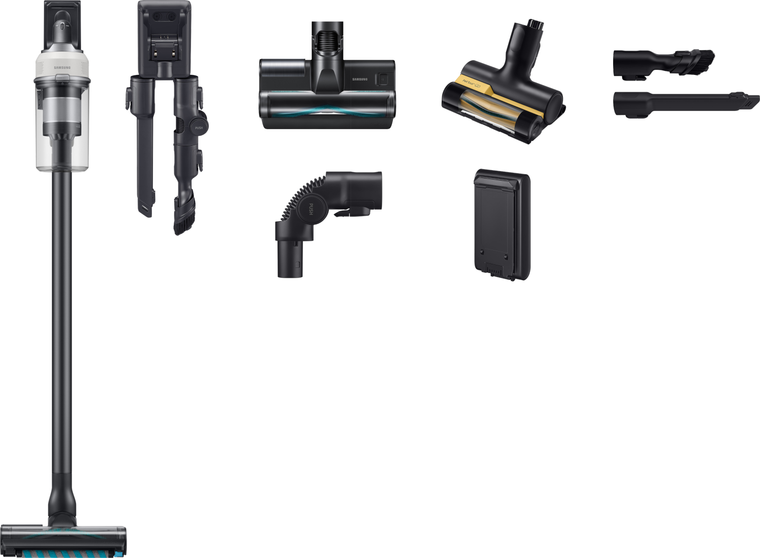 SAMSUNG Jet™ 85S Pet VS70H25WLG/WA Steelstofzuiger Satin Greige afbeelding