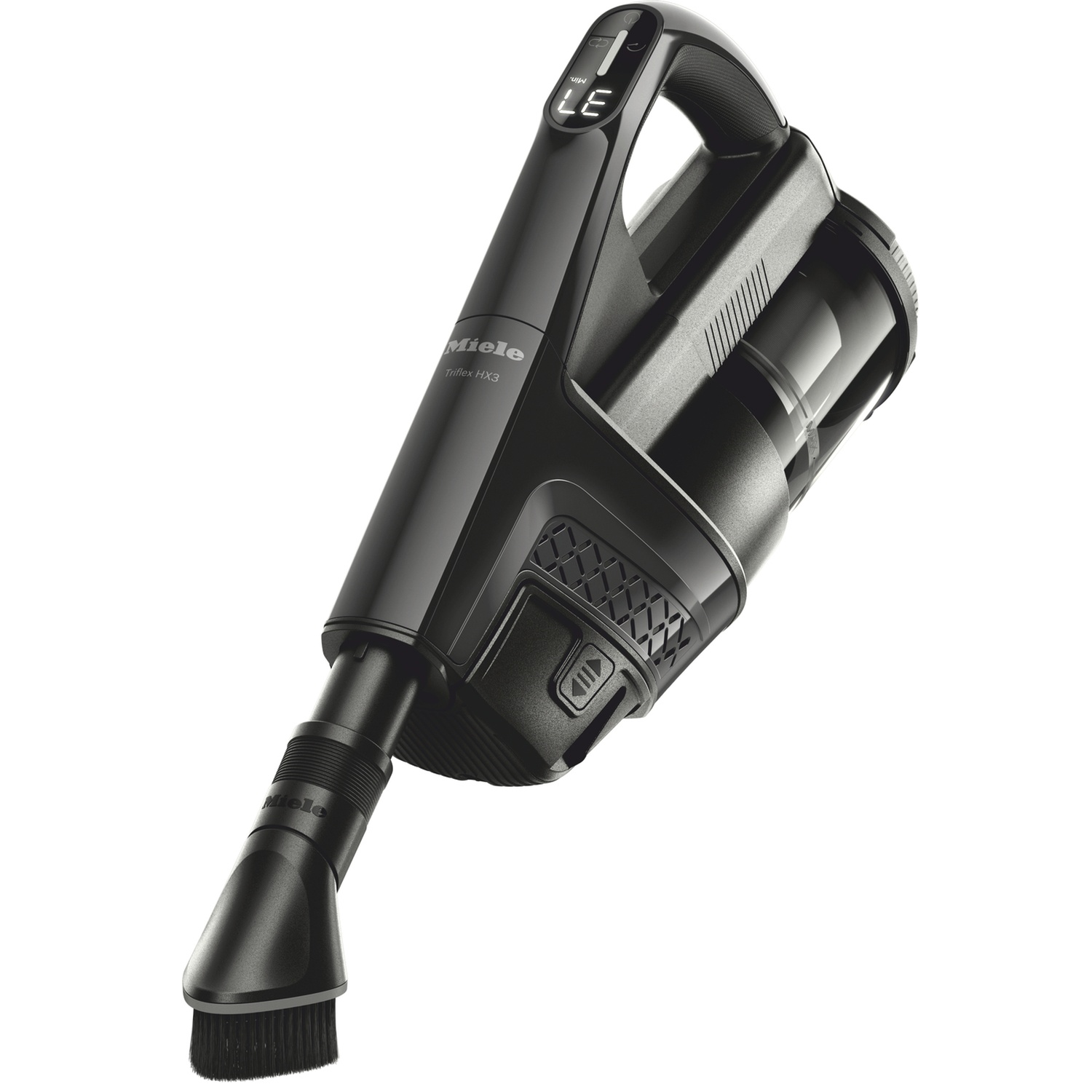 Aspirateur sans fil Miele Triflex HX3 noir avec embout brosse.