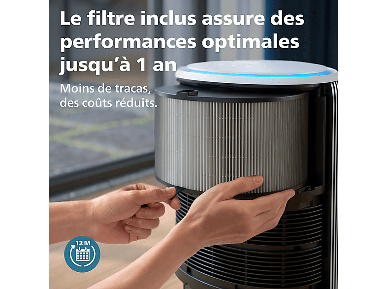 PUREBURG FY3200/30 - Lot De 2 Filtres HEPA H13 + Charbon Actif Compatible Philips Série 3200 AC3210 AC3220 AC3221