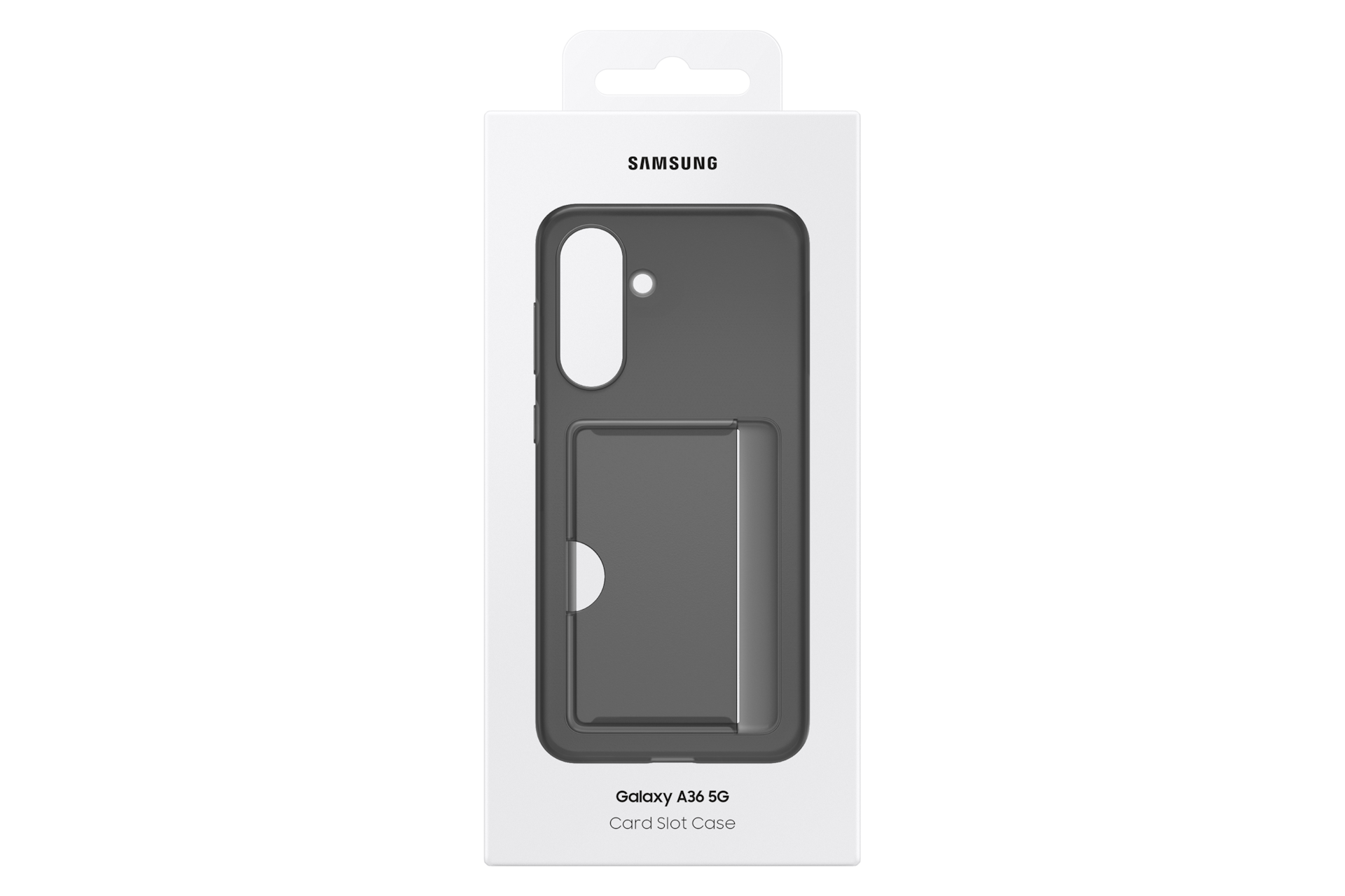 Samsung Galaxy A36 5G etui z miejscem na kartę, ciemnoszare.