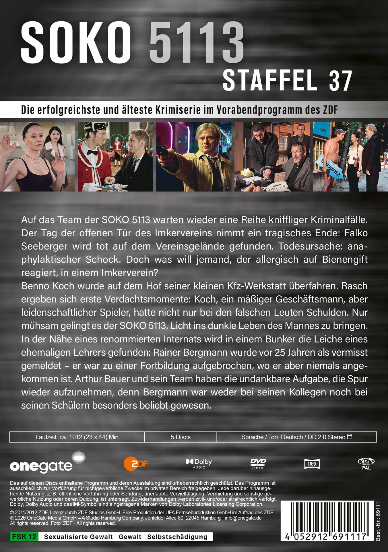 SOKO 5113 Staffel 37: Krimiserie mit Schauspielern, Text und DVD-Infos.