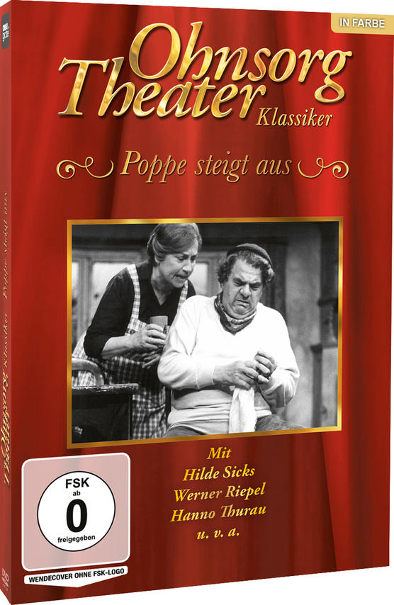 DVD-Cover: Ohnsorg Theater Klassiker, Poppe steigt aus, mit Schauspielern.