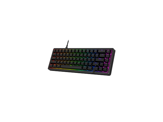 RGB aydınlatmalı siyah mekanik klavye.
