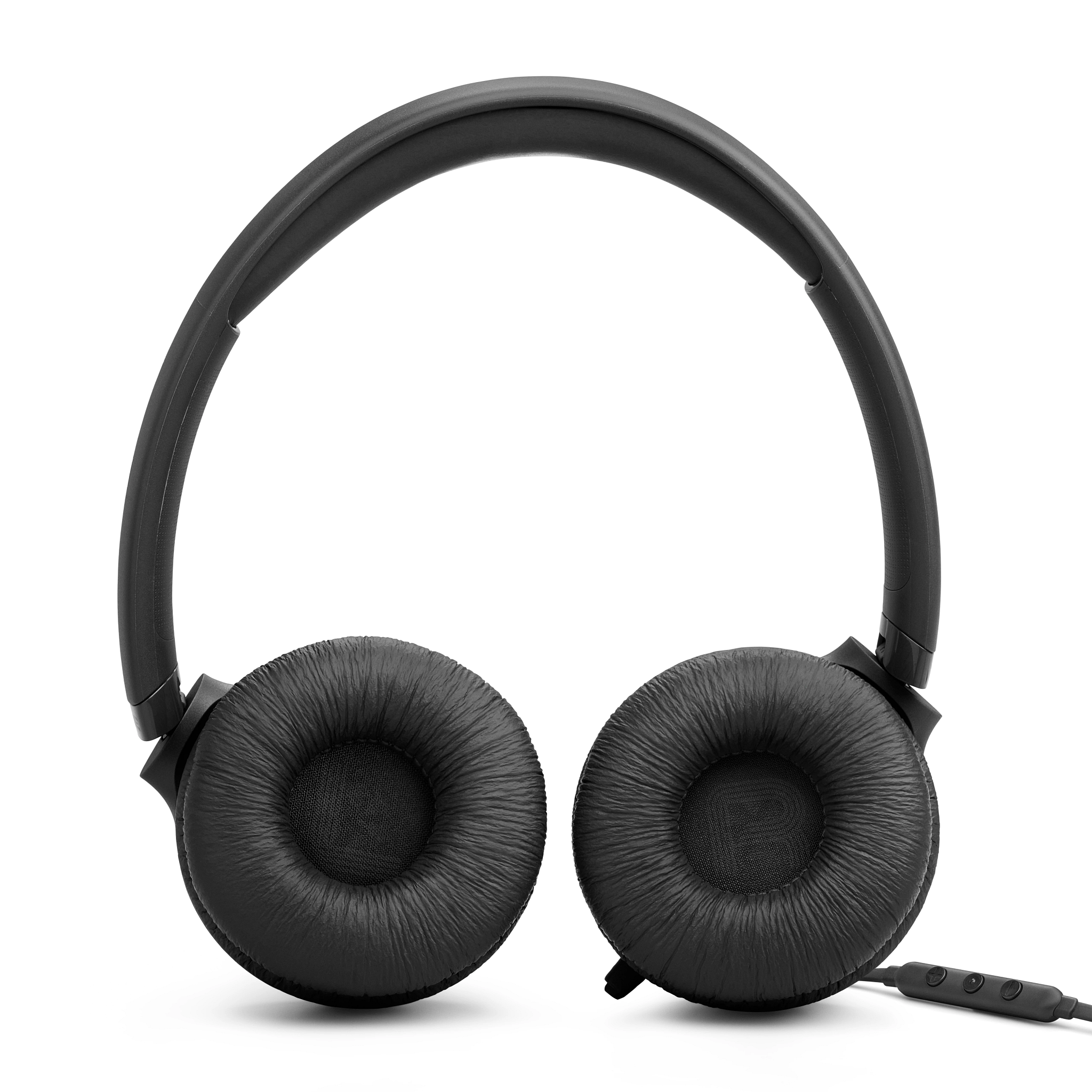 Schwarze Kopfhörer mit gepolsterten Ohrmuscheln und einem Kopfband.