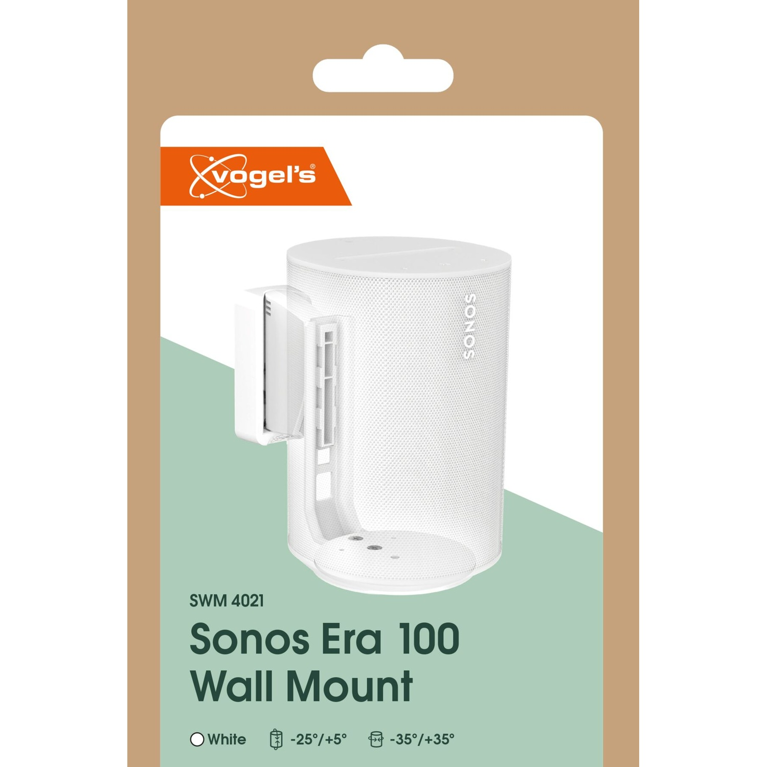 Support mural Vogels SWM 4021 Sonos Era 100, blanc.