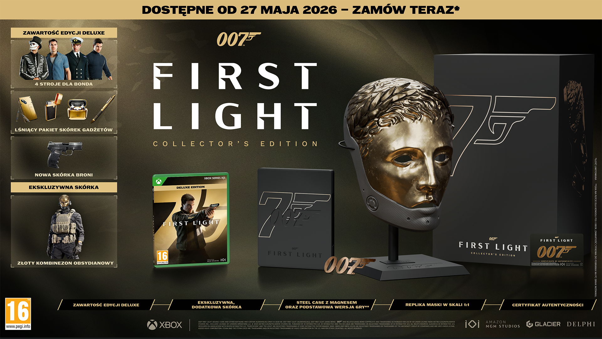 Edycja Kolekcjonerska Jamesa Bonda 007: Maska, gra, steelcase i dodatki.
