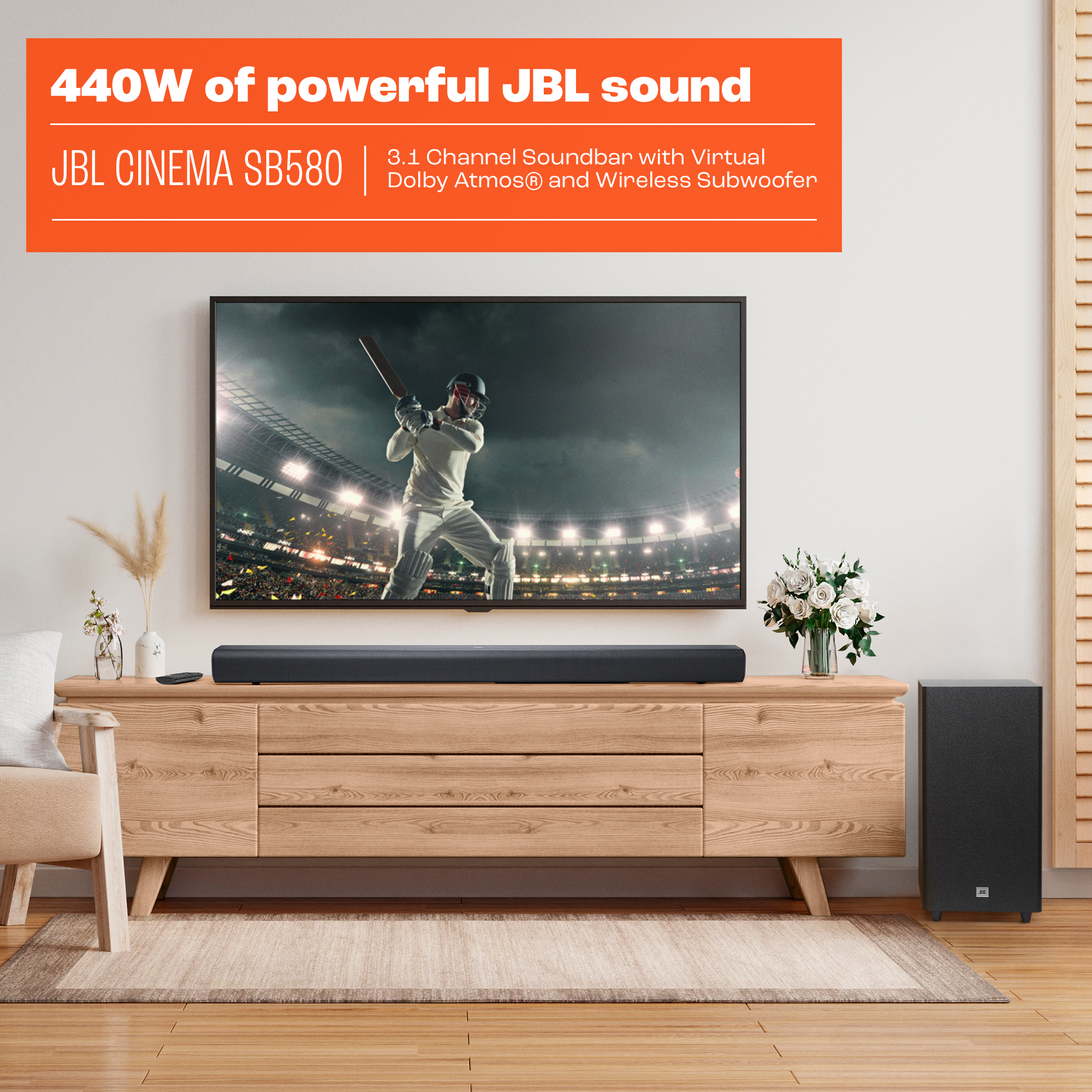 JBL Cinema SB580 3.1 Soundbar ve Wireless Subwoofer Fiyat