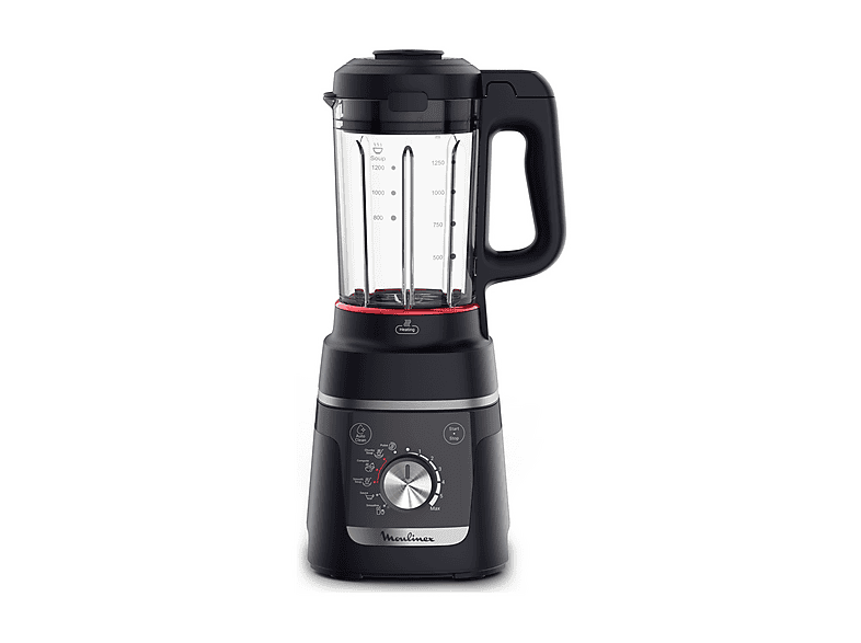 FRULLATORE MOULINEX Blendforce Cook LM5768, Potenza 1000 W, Caraffa da 1.5 l, 6 velocità, Powelix; Acciaio inox, BLACK KNIGHT