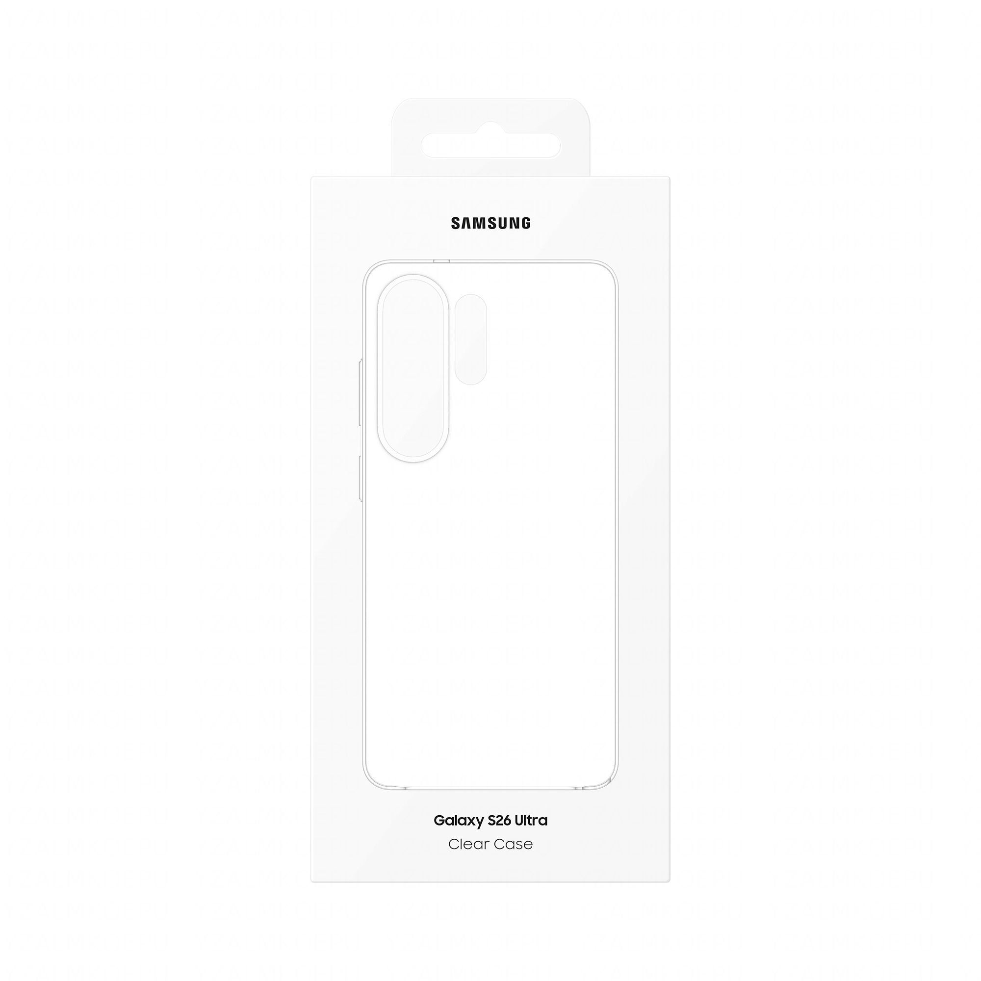 Opakowanie przezroczystego etui Samsung Galaxy S26 Ultra.