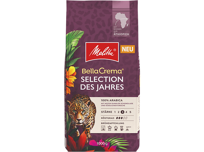 Melitta Bella Crema Selection des Jahres Kaffeebohne (1 kg, Kompatibles System: Kaffeevollautomaten)
