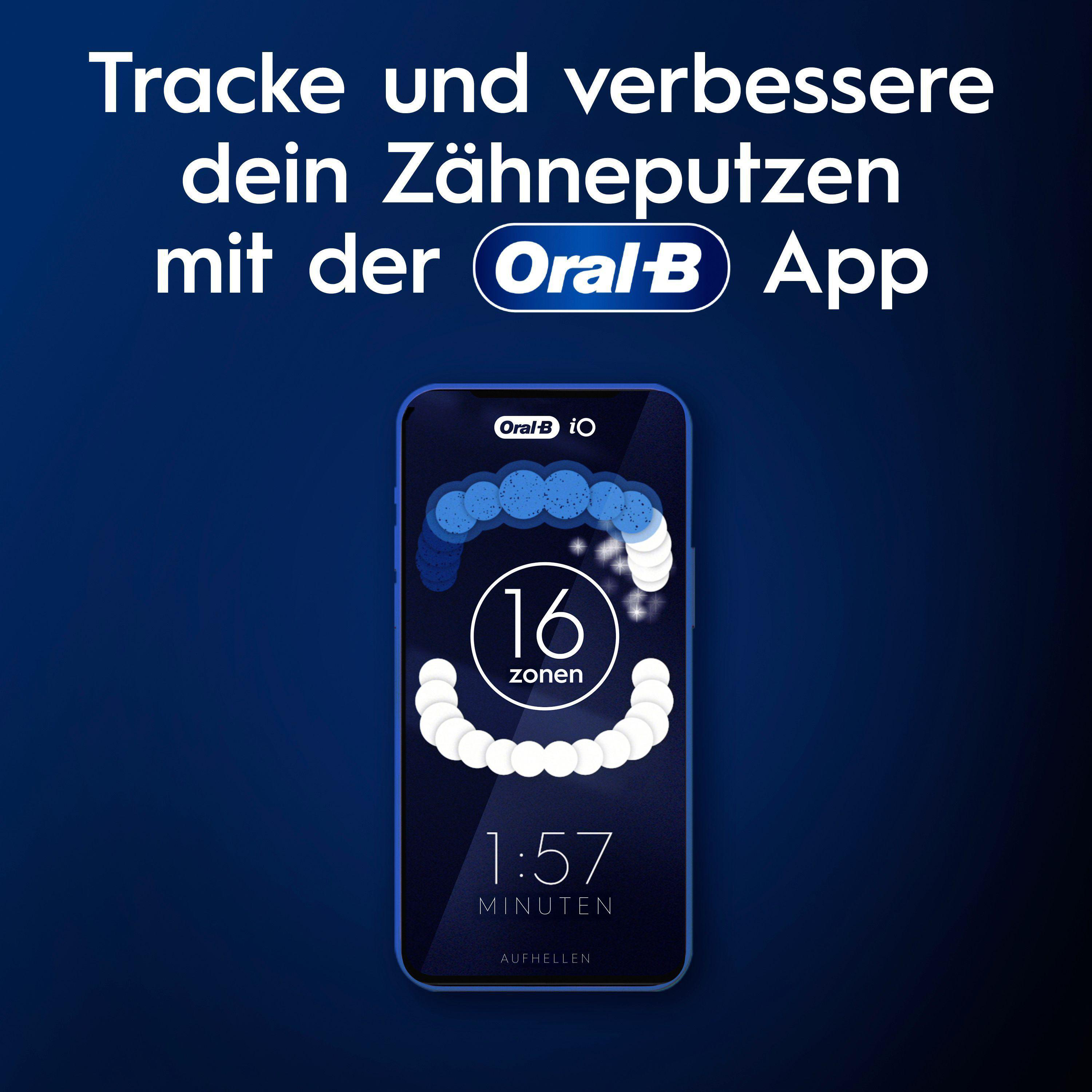 Oral-B App zeigt 16 Zonen und 1:57 Minuten an.
