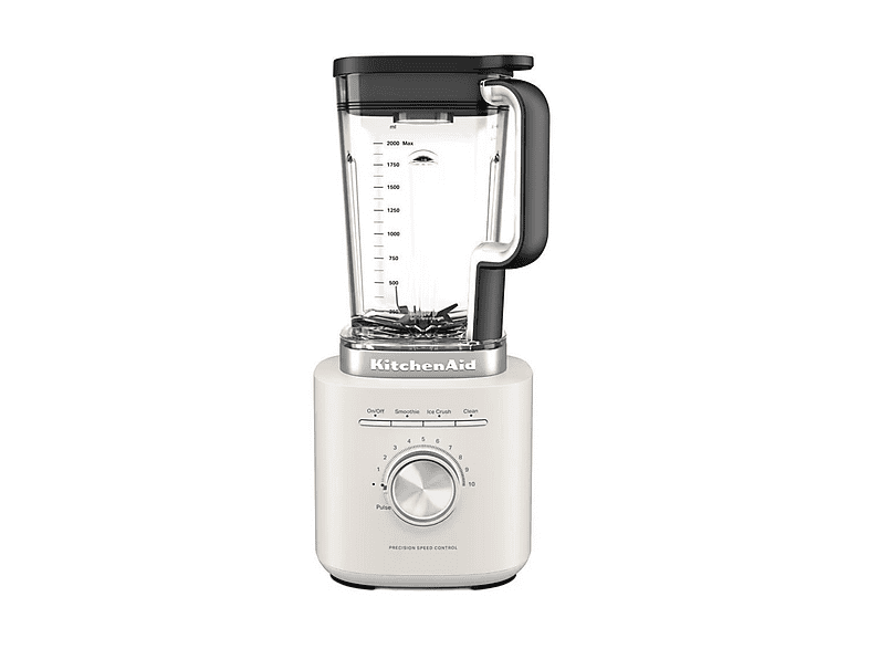 FRULLATORE KITCHENAID 5KSB2073EPL, Potenza 1700 W, Caraffa da 2 l, 10 velocità, Tritan privo di bisfenolo A, Lama asimmetrica in acciaio inox; Lavabile lavastoviglie., Porcelain white