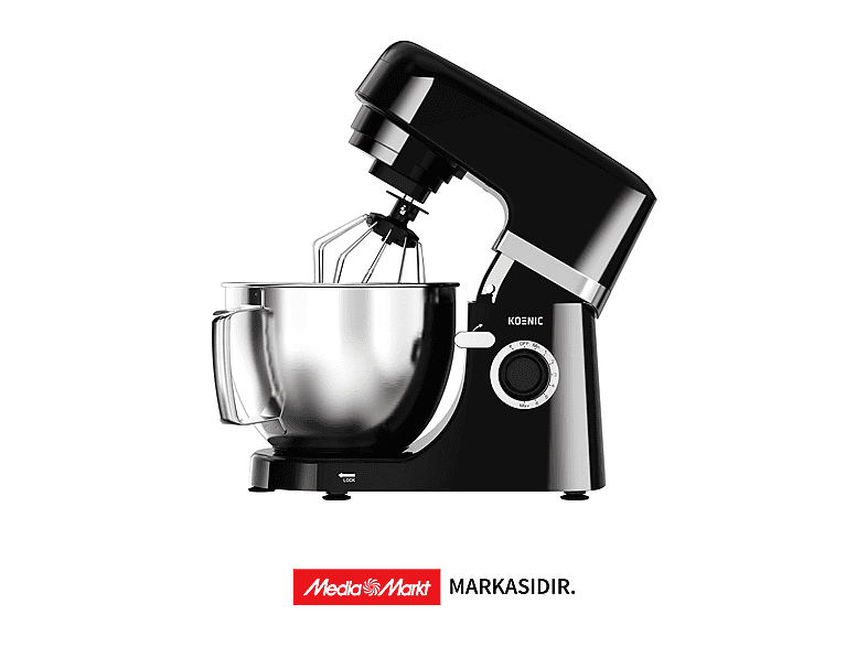 Koenic KKM 1845826 1800 Watt 4.5L Mutfak Şefi Hamur Yoğurma Makinesi Siyah