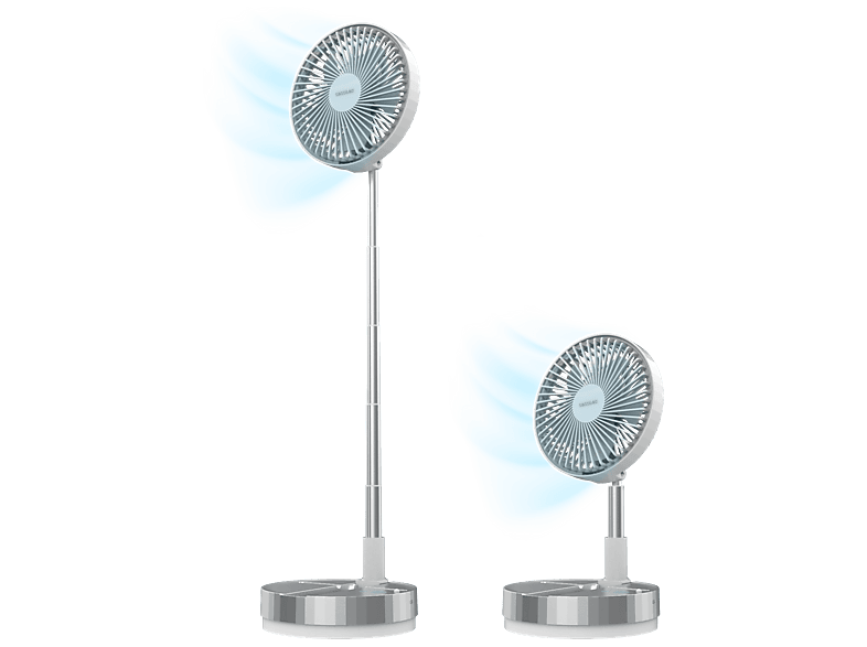 REACONDICIONADO Seminuevo Muy bueno Ventilador de pie - Cecotec EnergySilence 800 FoldAir Control, Telescópico, 8", 4 velocidades, Oscilación auto