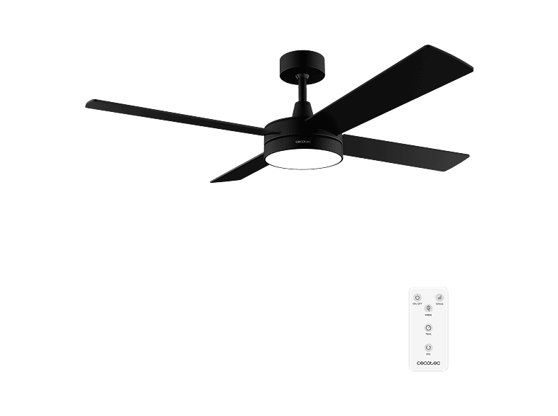 Ventilador de techo - Cecotec EnergySilence Aero 5200 Black Line, 60 W, 3, Negro