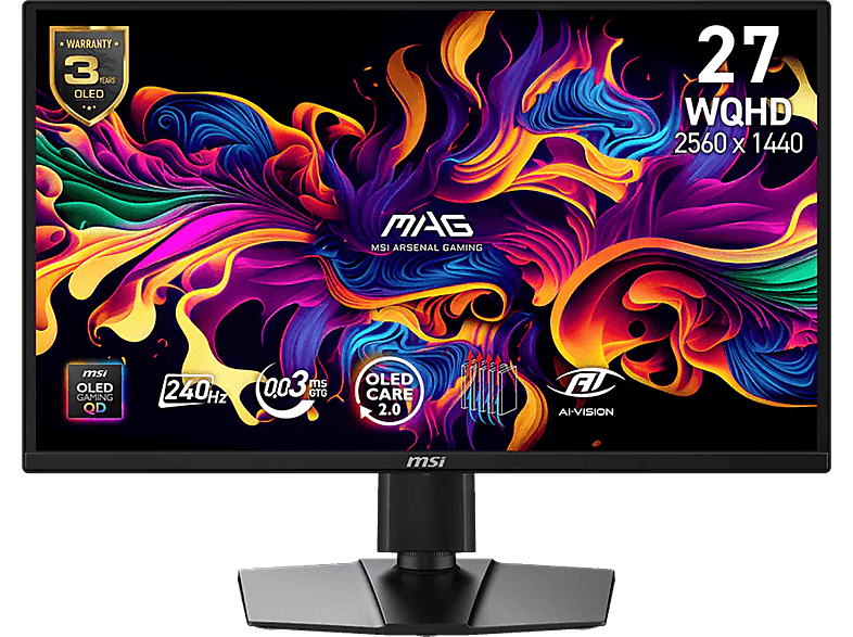 MSI MAG 272QP QD-OLED X24 26,5'' Sík WQHD 240 Hz 16:9 QD-OLED