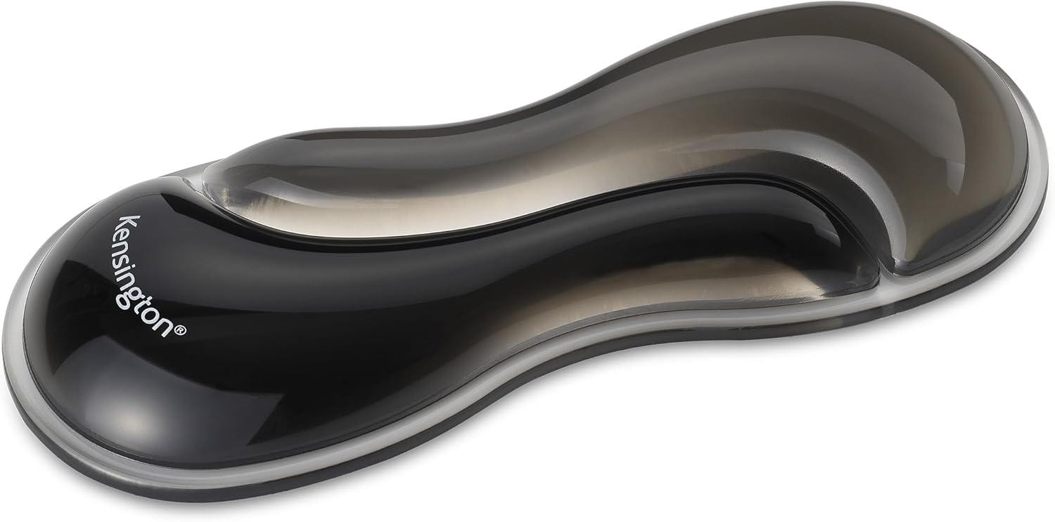 KENSINGTON Slim DuoGel géltöltésű csuklótámasz egérhez/trackballhoz, fekete-szürke (K62438WW)