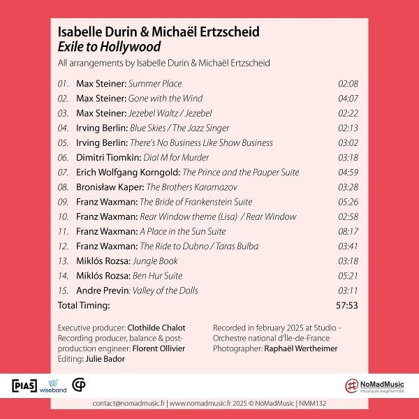 Albumtitel mit Titelliste und Credits auf rosa Hintergrund.