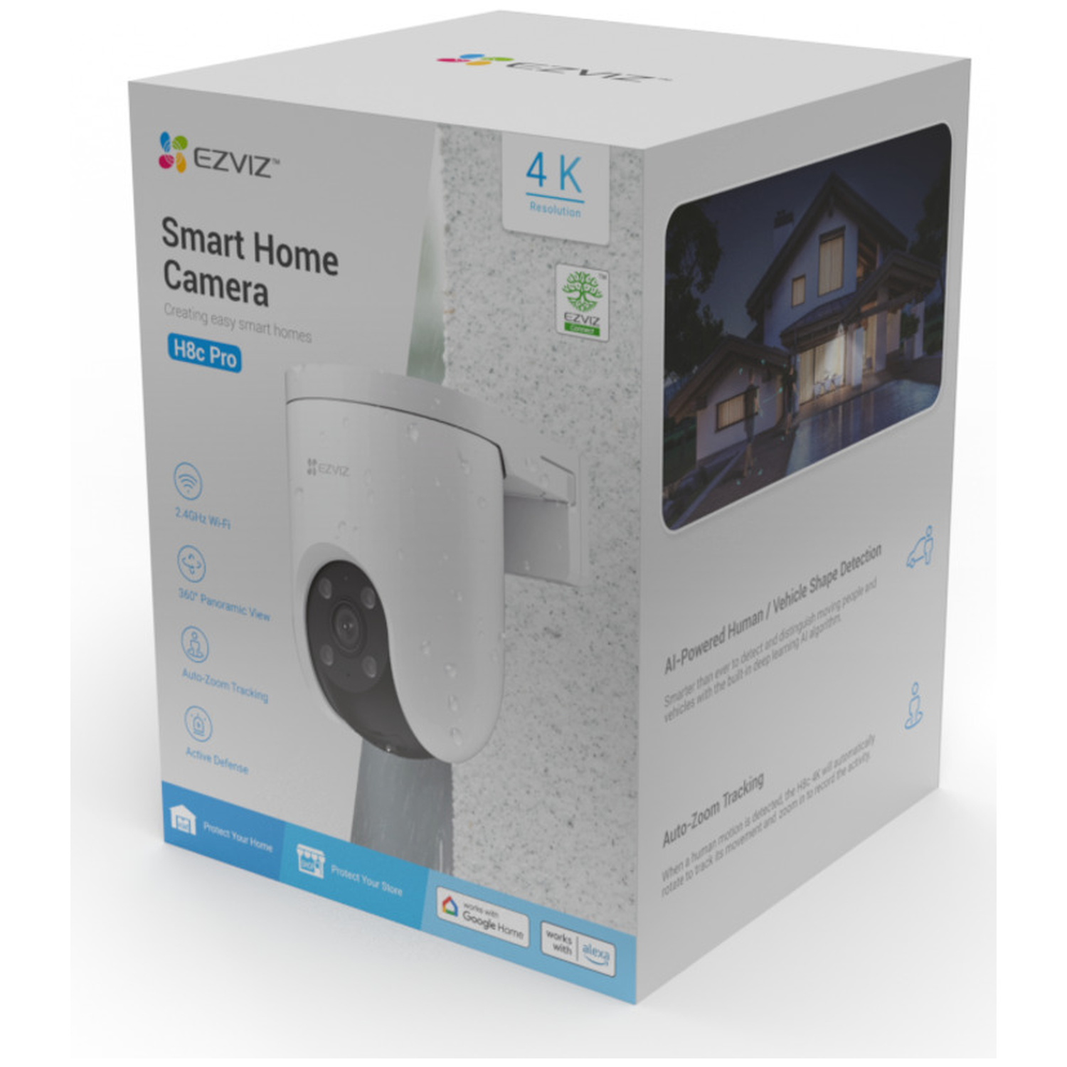 Box for an EZVIZ 4K Smart Home Camera, H8c Pro model.