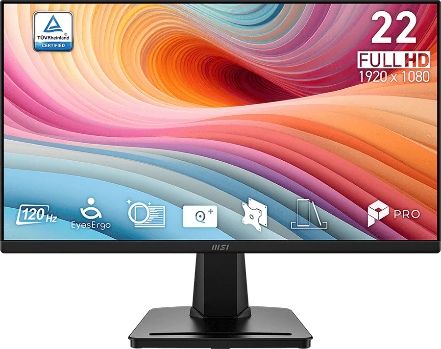 MSI PRO MP225 E12VL 21,45'' Sík FHD 120 Hz 16:9 VA LED Monitor