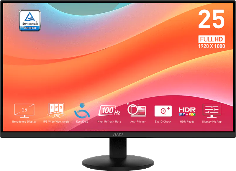 MSI PRO MP252L 24,5'' Sík FHD 100 Hz 16:9 IPS LED Monitor