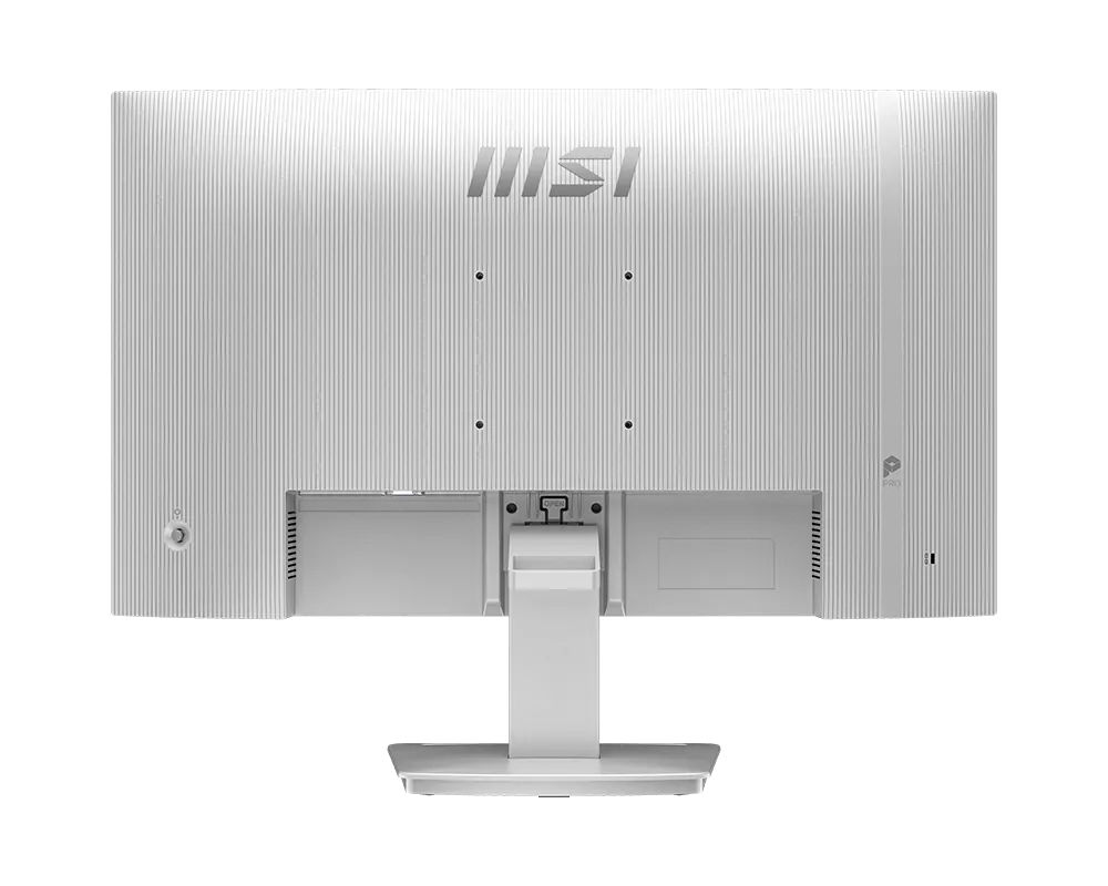 Fehr MSI monitor htulrl, vertiklis cskokkal s llvnnyal. Portok lthatk.