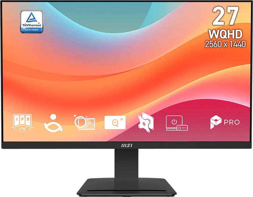 MSI PRO MP273Q E7 27'' Sík WQHD 75 Hz 16:9 IPS LED Monitor