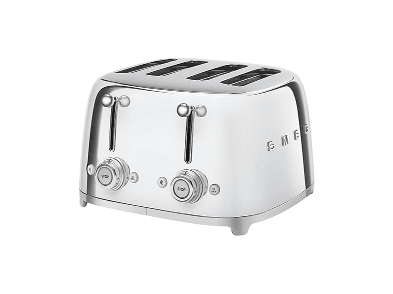 Tostapane SMEG TSF03SSEU, Potenza 2000 W, Numero di fessure per tostare 4, Livelli tostatura 6 , Sistema sollevamento, Funzione scongelamento, Raccoglitore briciole, Silver