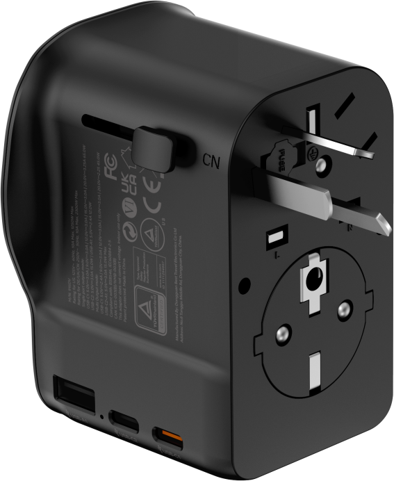 CELLECT Utazó adapter 65W, fekete (TRAADAPT-65W-BK)