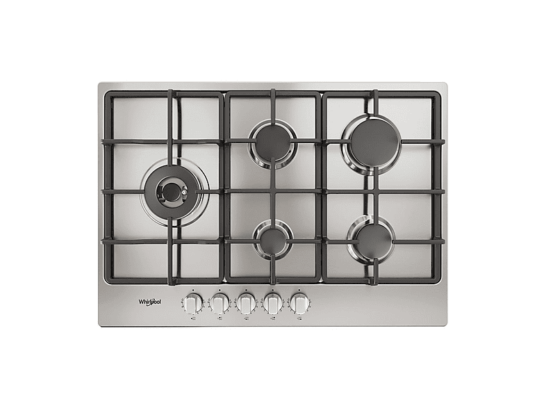 WHIRLPOOL TGML 761 IX R PIANO COTTURA, 5 zone di cottura, dimensioni: L 73 cm, P 51 piano in Acciaio inossidabile, Inox