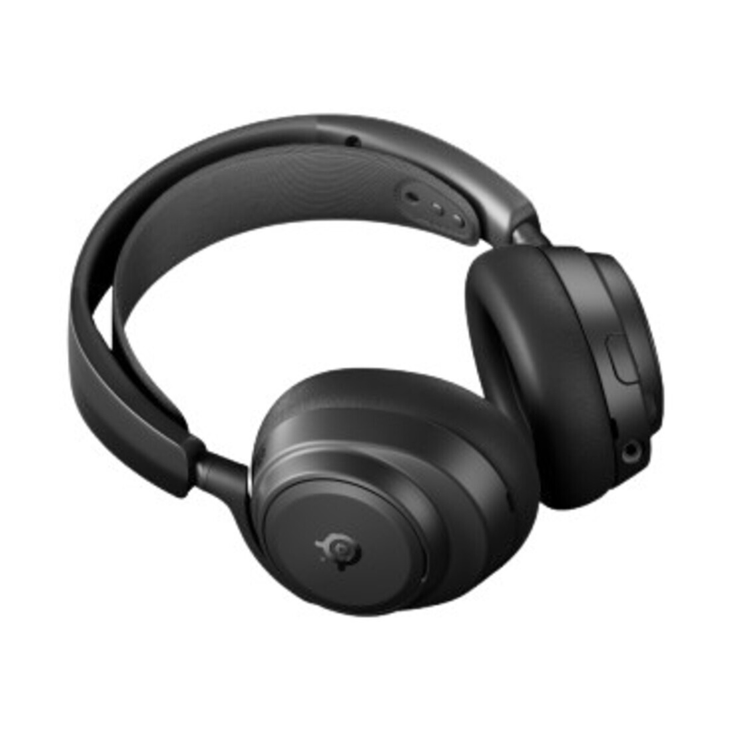 Cuffie nere over-ear con padiglioni imbottiti e archetto regolabile.