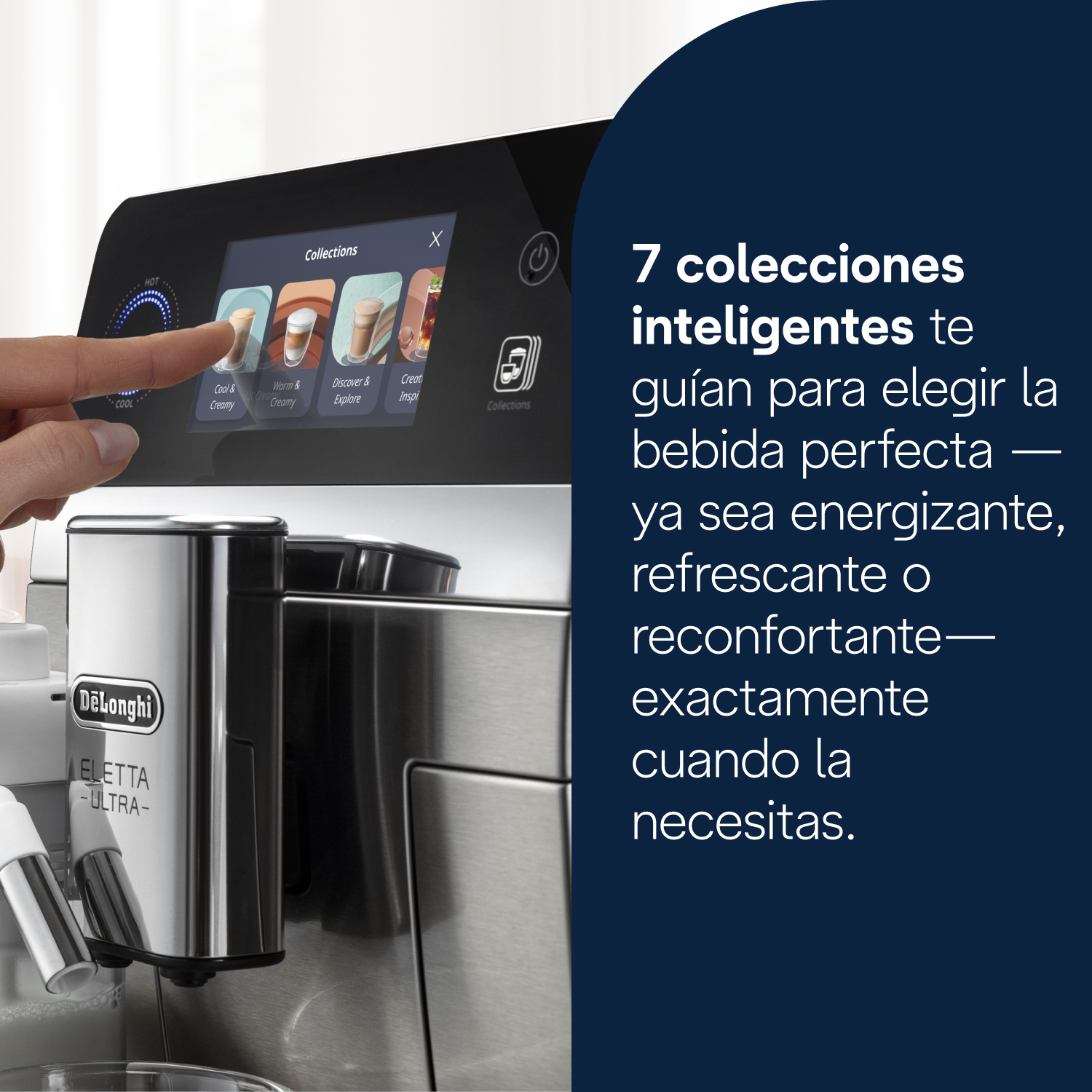 7 colecciones inteligentes te guían para elegir la bebida perfecta —ya sea energizante, refrescante o reconfortante— exactamente cuando la necesitas.