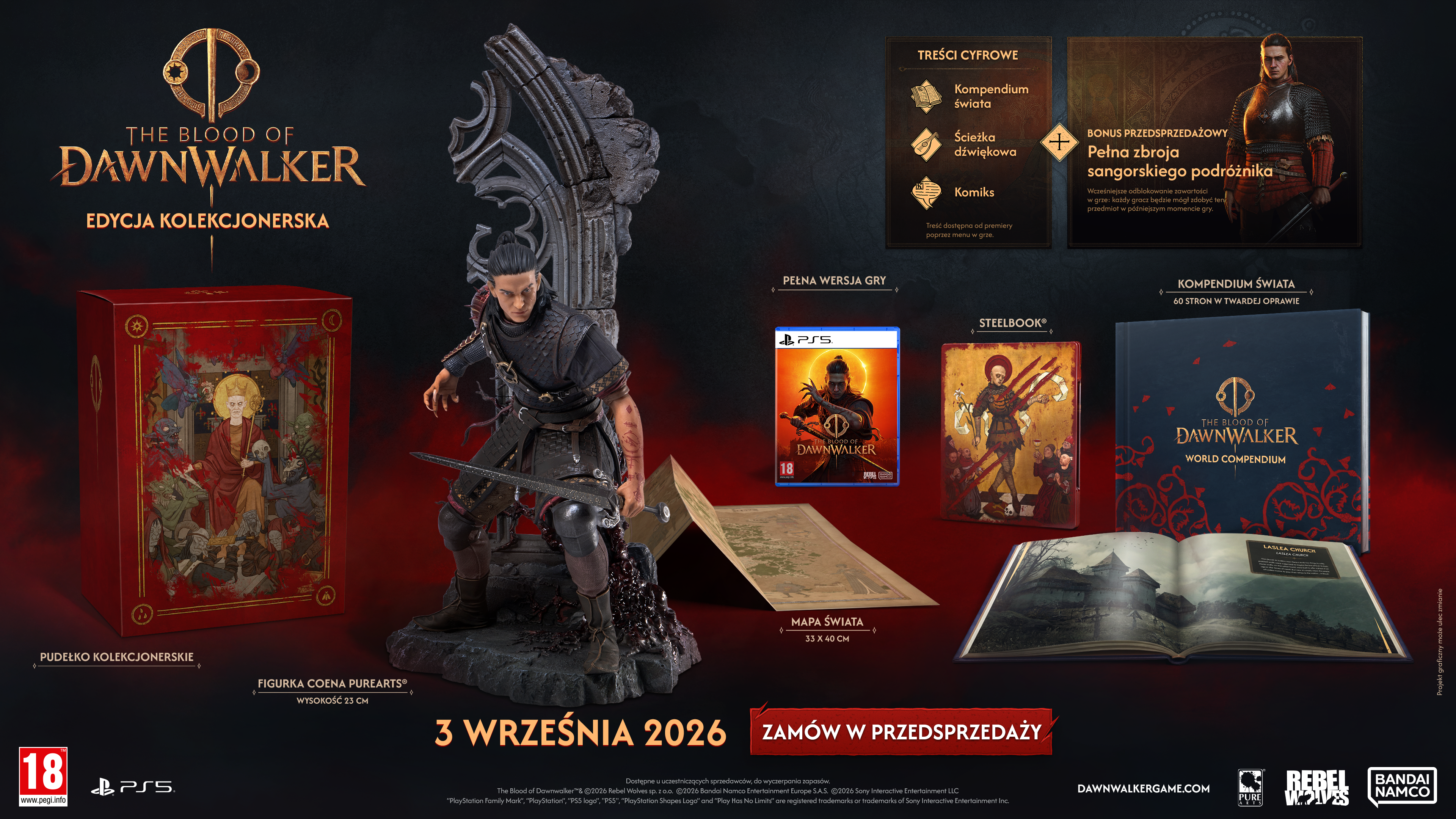 Edycja kolekcjonerska "The Blood of Dawnwalker": figurka, gra, steelbook, kompendium i więcej.