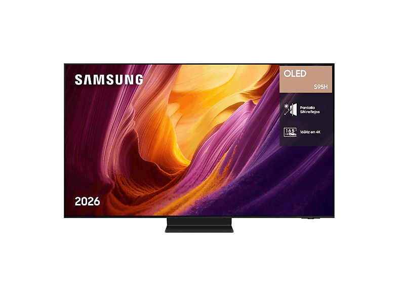 TV OLED 77" - Samsung TQ77S95HFTXXC, 4K, NQ4 AI Gen3 Processor, Smart TV, Tecnología Sin Reflejos, Full AI, Negro